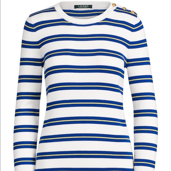 Ralph Lauren Sweaters - Ralph Lauren Petite Large Button Shoulder Sweater